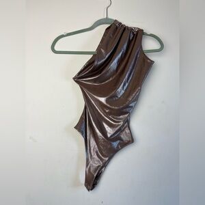 Metallic Brown Bodysuit